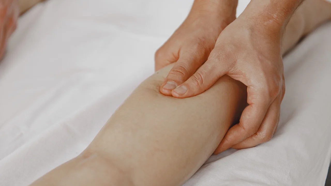 Gentle therapeutic relaxation massage with light comfortable pressure across the back promoting mental peace and calm